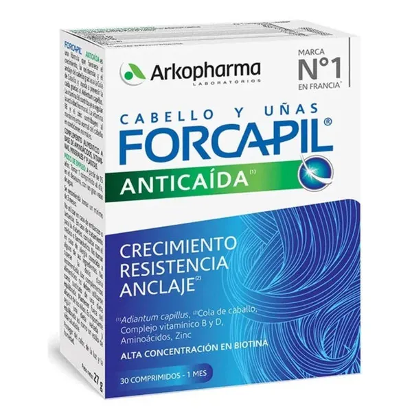 FORCAPIL Anticaída Cabello y Uñas 30 Comprimidos Arkopharma