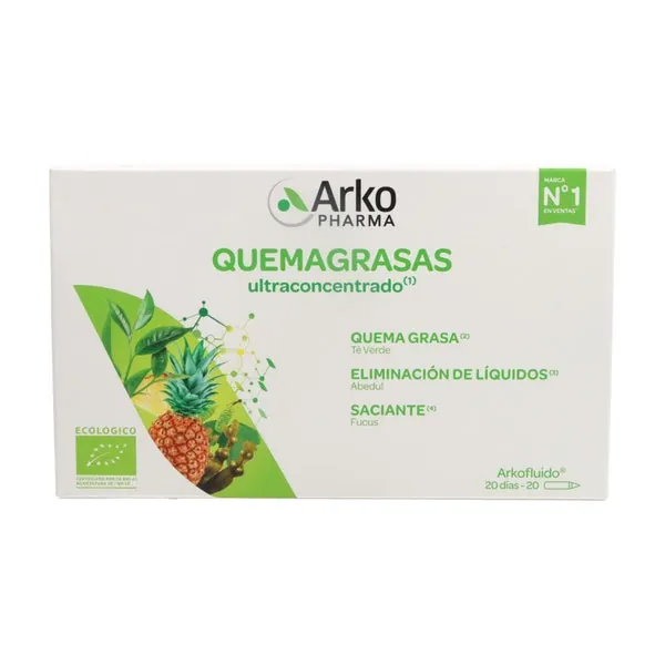 ARKOPHARMA Arkofluido Quemagrasas BIO 20 ampollas bebibles