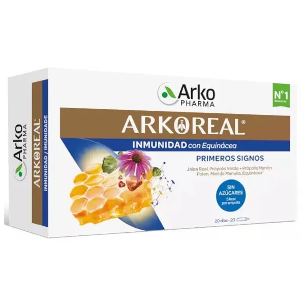 ARKOREAL Jalea Real Inmunidad Sin Azúcar 20 Ampollas