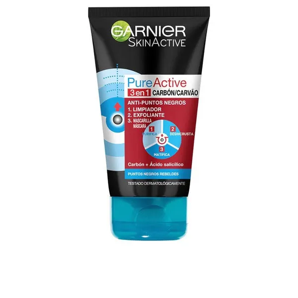 Garnier Pure Active 3 En 1 Carbón Intensive Gel Puntos Negros 150 ml