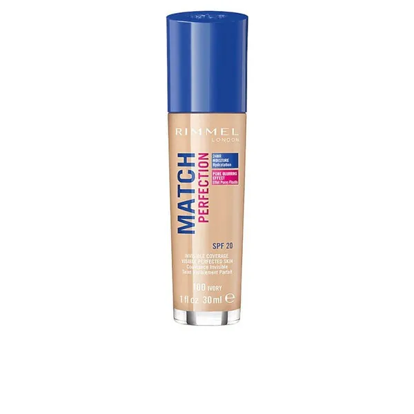 Rimmel London Match Perfection Foundation 100-Ivory 30ml