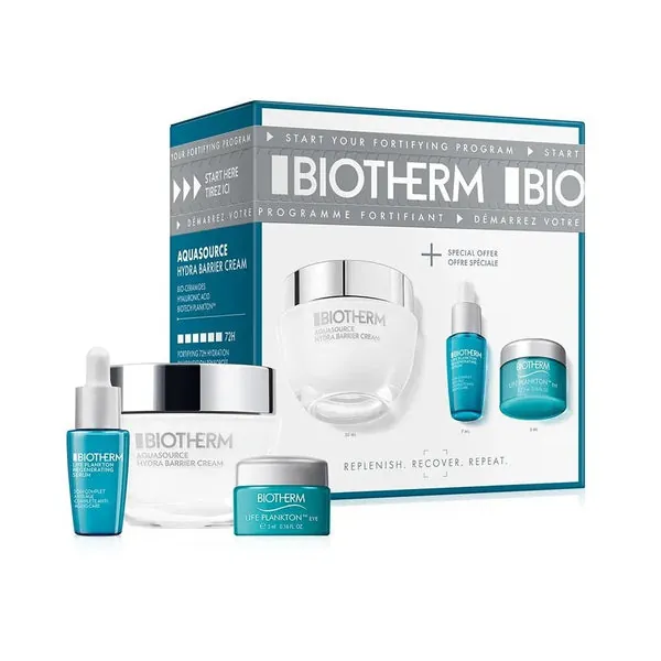 Biotherm Aquasource Hydra Barrier Set Cuidado Facial 3 pz