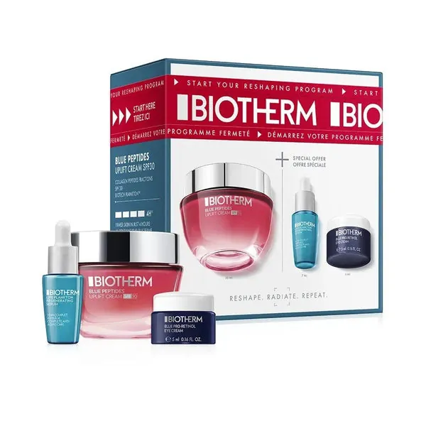 Biotherm Blue Peptides Crema Reafirmante SPF30 Estuche 3 uds