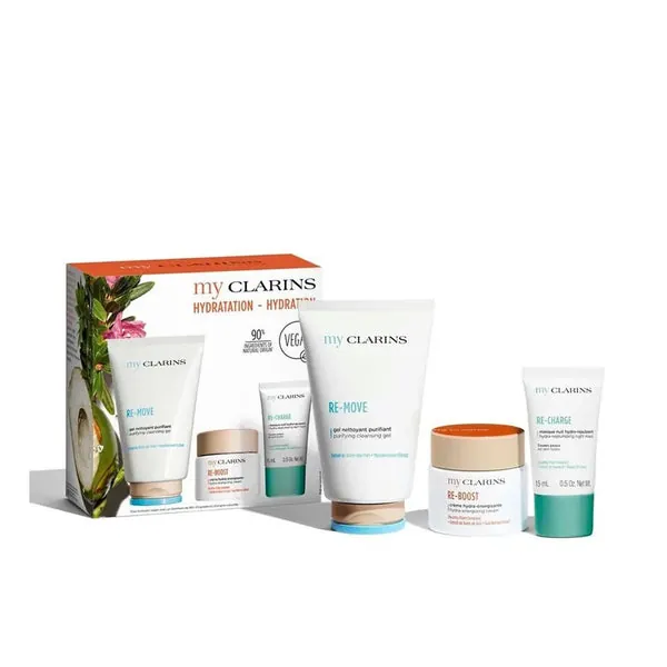 Clarins My Clarins Re-Boost Crema Refrescante Hidratante 50ml + Gel Limpiador 125ml + Mascarilla de Noche 15ml