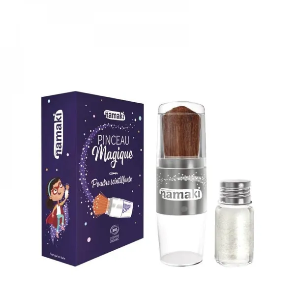 Namaki Pincel Mágico Polvo Brillante Plata 1 Unidad
