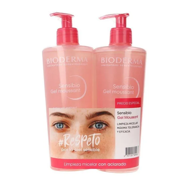 BIODERMA Sensibio Gel Moussant Piel Sensible DUPLO 500ml + 500ml