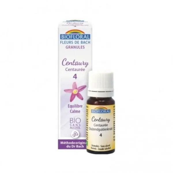 Biofloral Centaury - Centáure 4 (Equilibrio y Calma) Flores de Bach Bio Gránulos Sin Alcohol 9 g