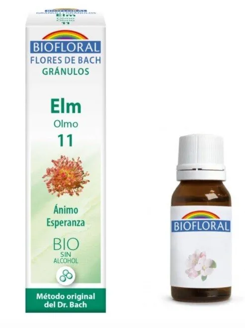 Biofloral Elm - Olmo 11 (Coraje y Esperanza) Flores de Bach Bio Gránulos Sin Alcohol 9 g