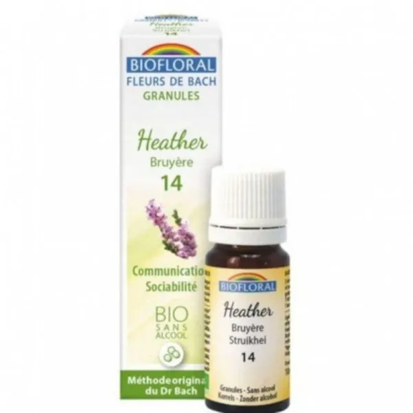 Biofloral Heather - Brezo 14 (Comunicación y Sociabilidad) Flores de Bach Bio Gránulos Sin Alcohol 9 g