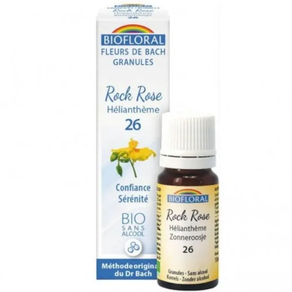 Biofloral Rock Rose - Heliantemo 26 (Confianza y Serenidad) Flores de Bach Bio Gránulos Sin Alcohol 9 g