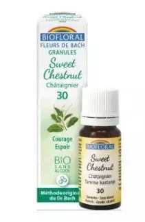 Biofloral Sweet Chestnut - Castaño 30 (Coraje y Fuerza) Flores de Bach Bio Gránulos Sin Alcohol 9 g