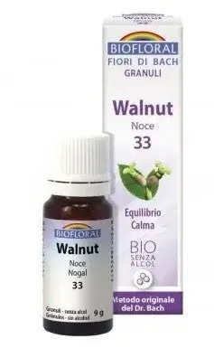Biofloral Walnut - Nogal 33 (Equilibrio y Calma) Flores de Bach Bio Gránulos Sin Alcohol 9 g