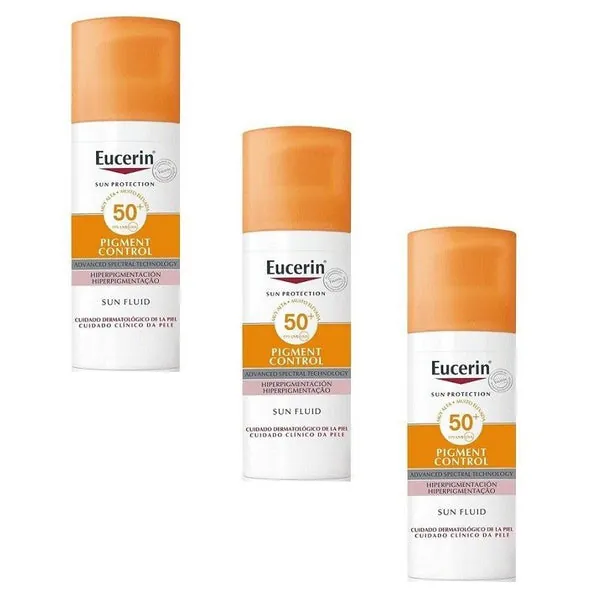 EUCERIN Sun Fluid Pigment Control FPS 50+ (3x50ml) PACK OFERTA