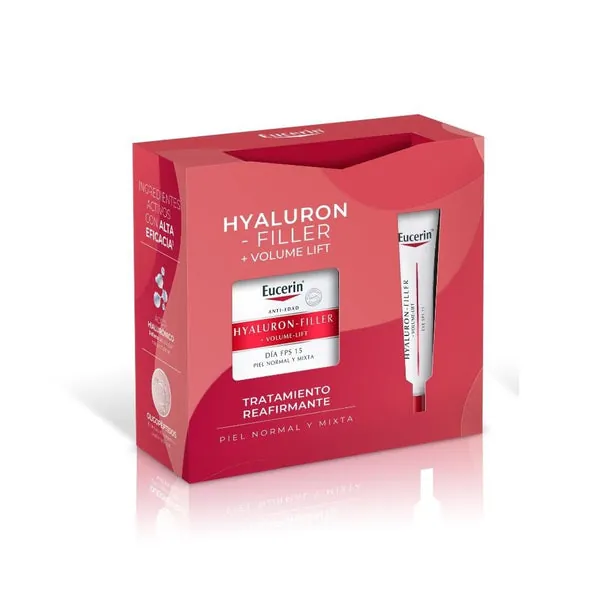 Eucerin Pack Hyaluron-Filler Volume-Lift Crema de Día Piel Normal/Mixta 50ml + Contorno de ojos Volume- Lift 15ml