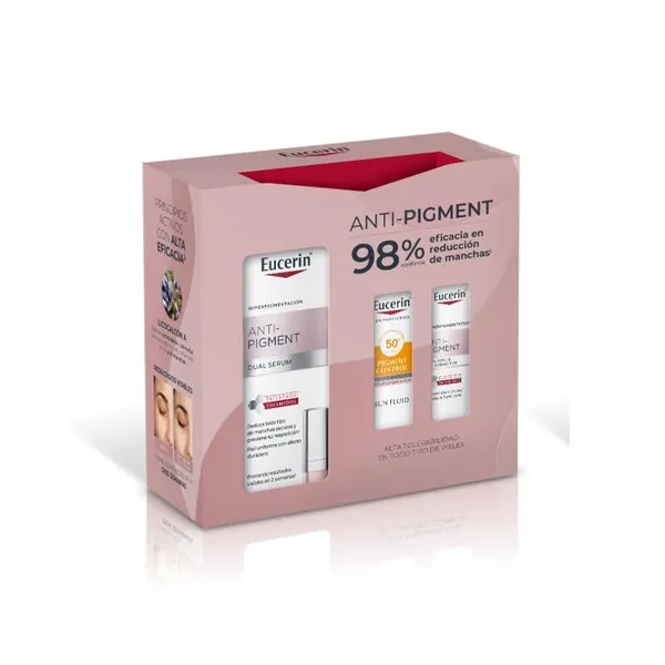 Eucerin Pack Anti-Pigment Dual Serum 30ml + Mini Sun Face Pigment Control 7ml + Lápiz Corrector Facial Anti-manchas 5ml