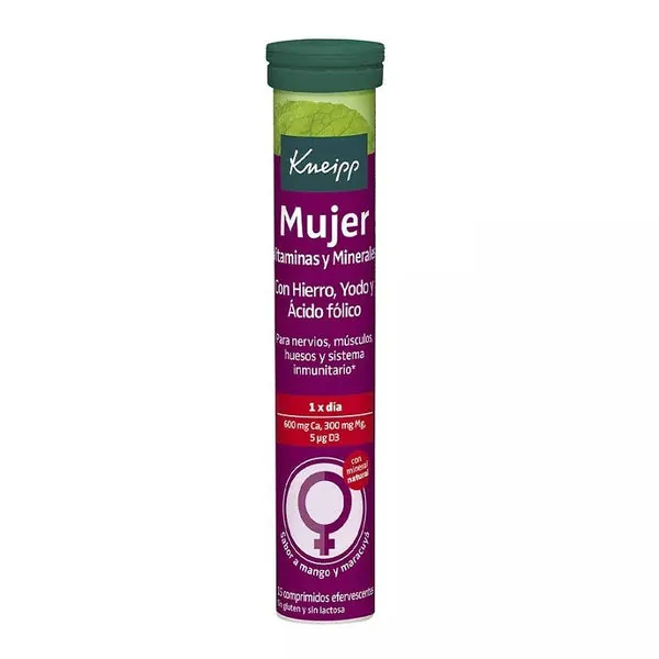 KNEIPP Mujer Vitaminas y Minerales 15 Comprimidos Efervescentes