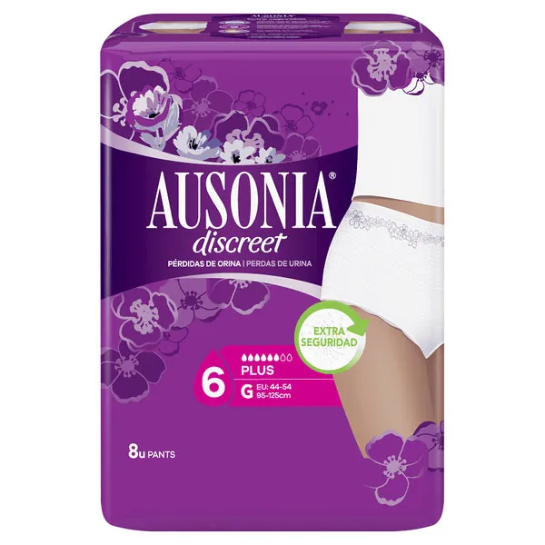 AUSONIA Discreet Plus Ropa Interior Talla G 8 Unidades
