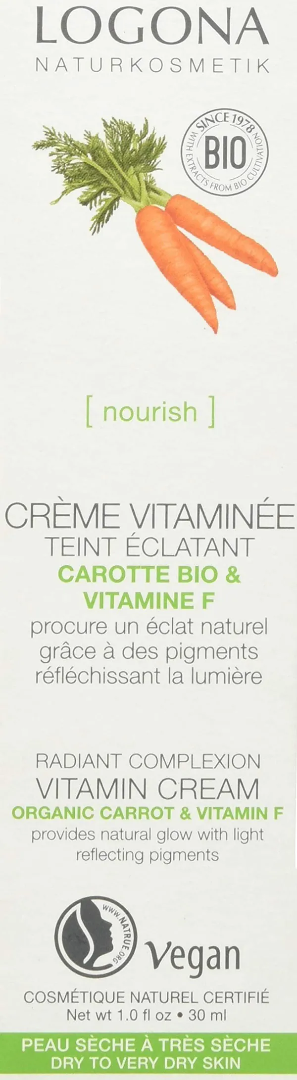 Logona Crema Zanahoria Vitamina F Iluminadora 30 ml