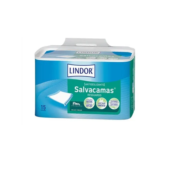 LINDOR Salvacamas Empapadores 60x90cm con Alas 15 Uds