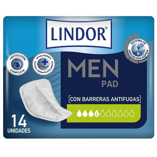 LINDOR Men Pad Extra 4 Gotas 14 unidades