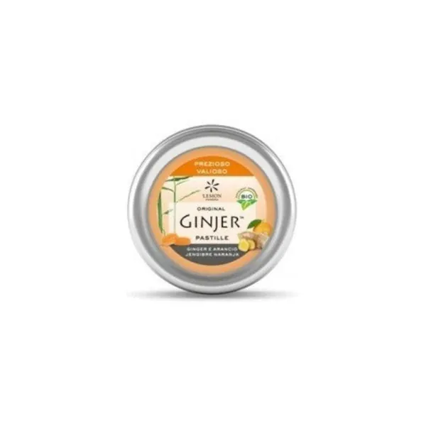 Lemonpharma Chicles de Jengibre Sabor Naranja con Stevia 30 g
