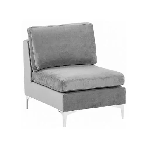 sillon de terciopelo gris evja