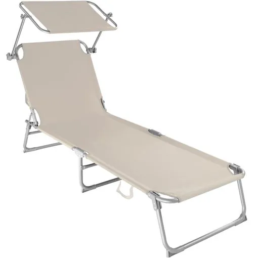 tumbona con 4 posiciones beige