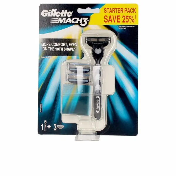 Gillette Mach 3 Máquina + 3 Recambios