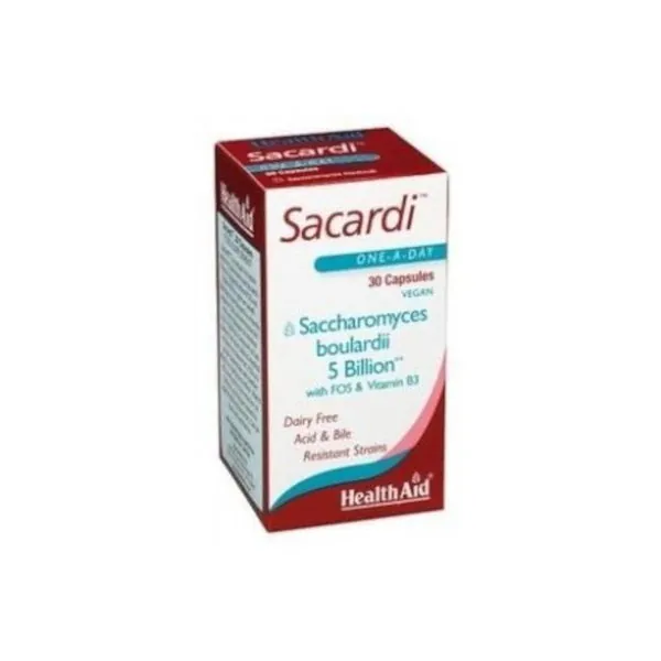 Health Aid Sacardi Sacchormyces Boulardii 30 Cápsulas