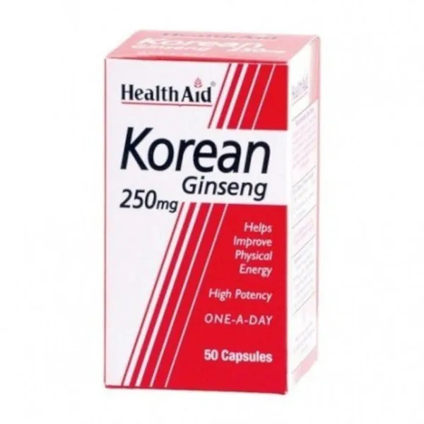 Health Aid Ginseng Coreano 250 mg 50 Cápsulas