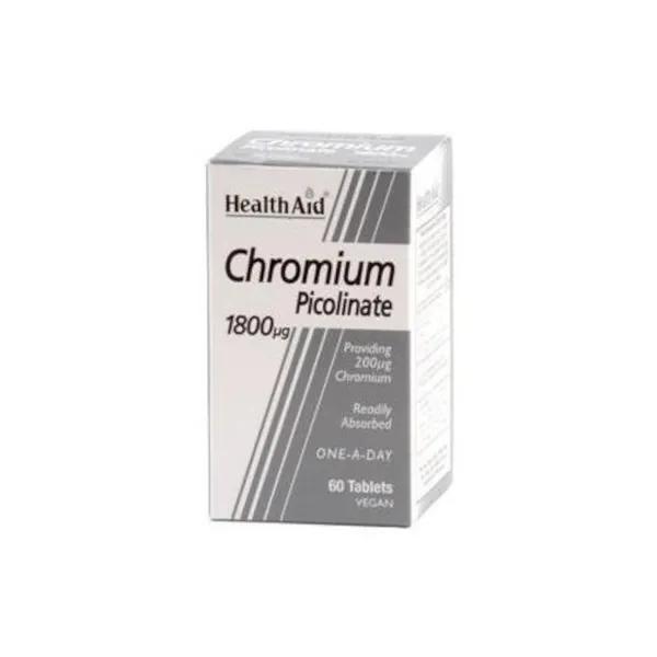 Health Aid Cromo (Picolinato) 200 mcg 60 Comprimidos