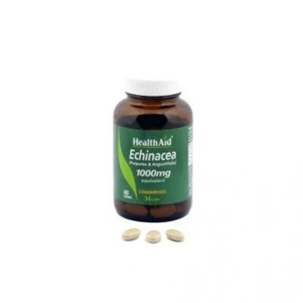 Health Aid Combinación de Equináceas 1.000 mg (Angustifolia y Purpurea) 60 cápsulas