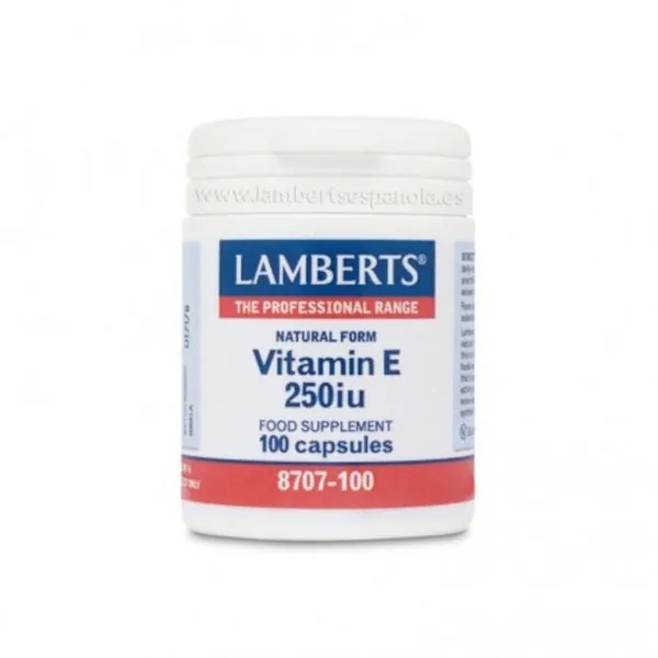 Lamberts Vitamina E Natural 250 UI 100 Cápsulas