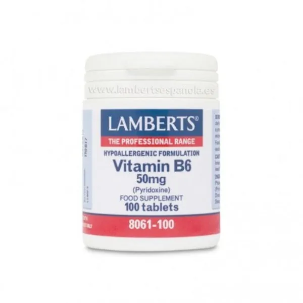 Lamberts Vitamina B6 50 mg 100 Comprimidos