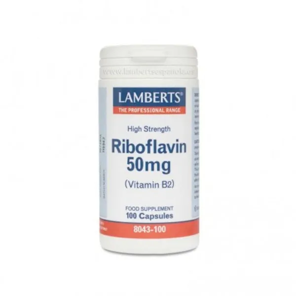 Lamberts Vitamina B2 (Riboflavina) 50 mg 100 Cápsulas