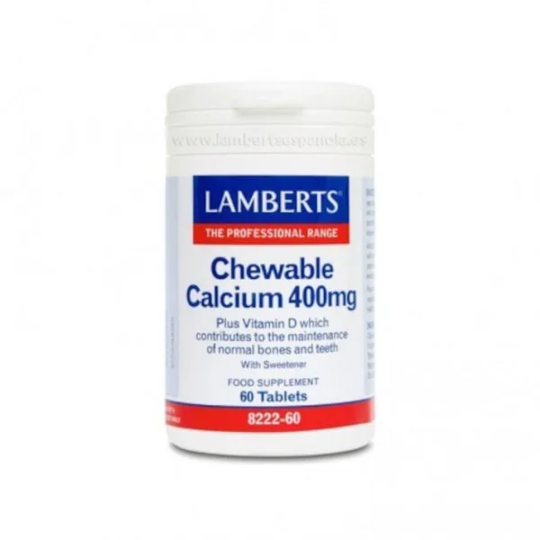 Lamberts Calcio Masticable 400 mg 60 Comprimidos