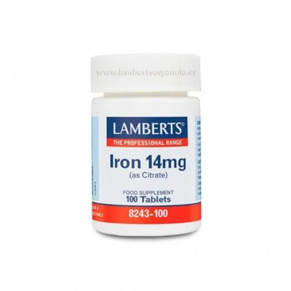Lamberts Hierro (Citrato) 14 mg 100 Comprimidos