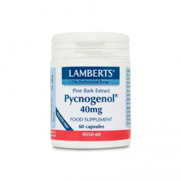 Lamberts Pycnogenol 40 mg (Extracto de Corteza de Pino) 60 Cápsulas