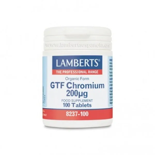 Lamberts Cromo GTF 200 mcg 100 Cápsulas
