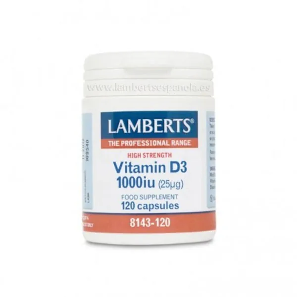 Lamberts Vitamina D3 1000 UI 120 Cápsulas