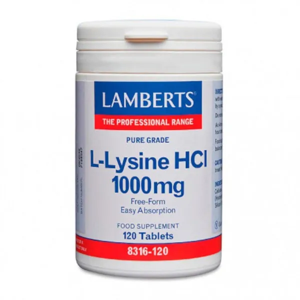 Lamberts L-Lisina HCl 1000 mg 120 Comprimidos