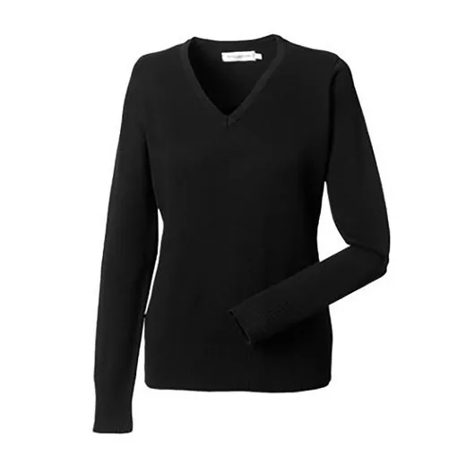russell collection jersey de punto con cuello en v para mujer