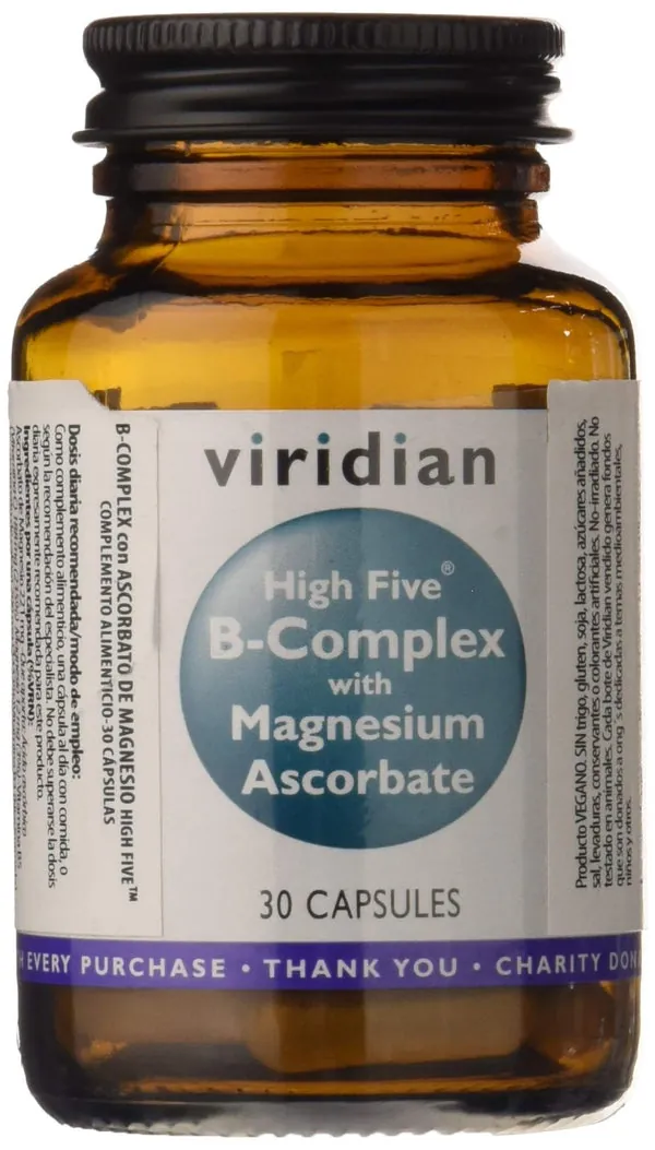 Viridian High Five B-Complex Con Ascorbato Mg 30 Vcaps