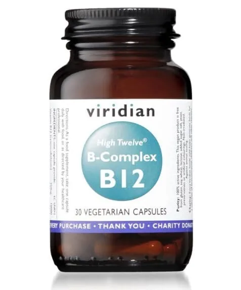 Viridian High Twelve Vitamin B12 Con B-Complex 30 Vcaps