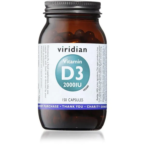 Viridian Vitamin D3 Vegana 2000 Iu 60 Vcaps