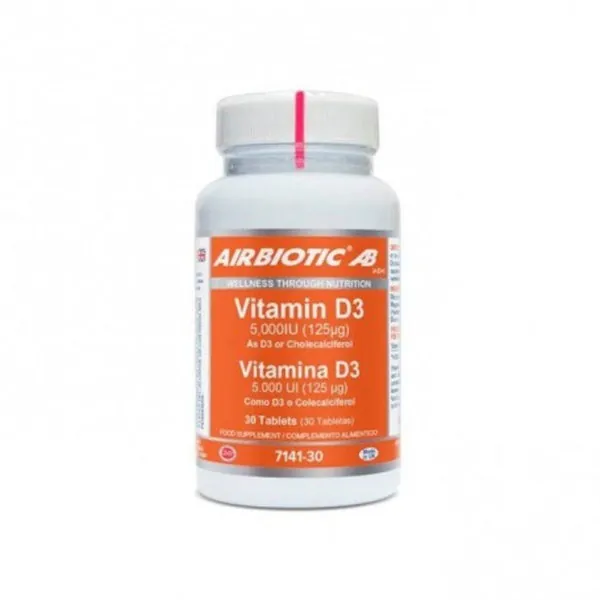 Airbiotic Vitamina D3 A 5000 UI 90 Comprimidos