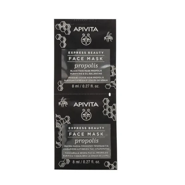 Apivita Mascarilla Facial Purificante Pieles Grasas Propolis 2x8ML