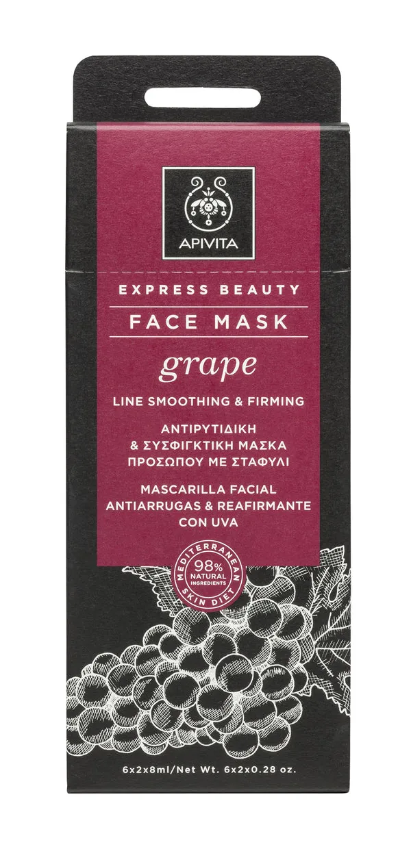 Apivita Mascarilla Facial Grape Antiarrugas & Reafirmante 2x8ML