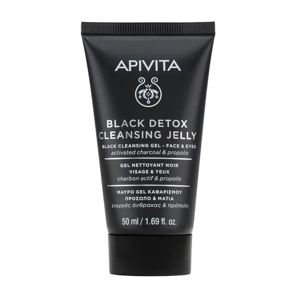Apivita Gel Limpiador Negro Detox Rostro y Ojos 50ml