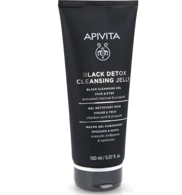 Apivita Gel Limpiador Negro Detox Rostro y Ojos 150ml